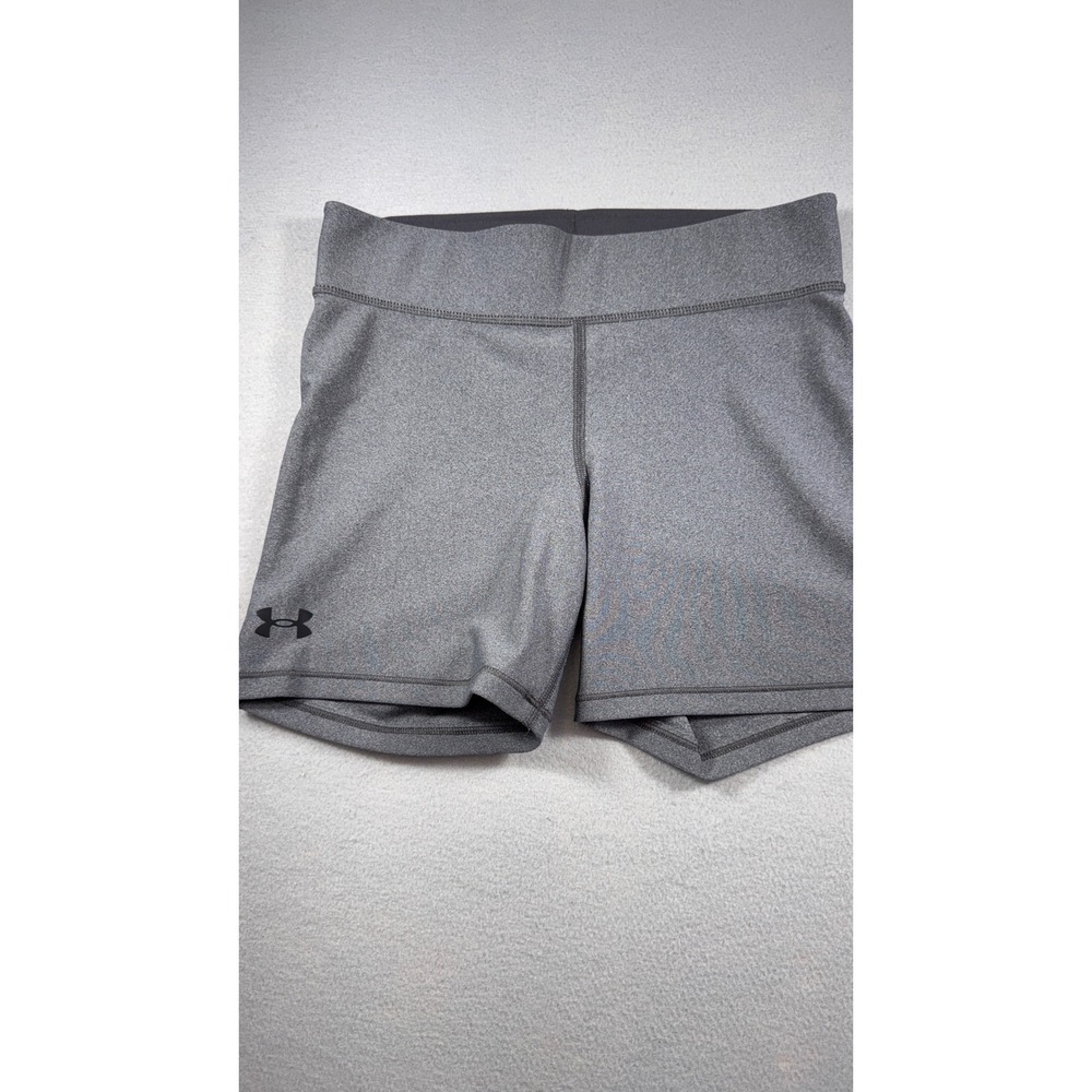 Under Armour Womens Gray HeatGear Compression Volleyball Shorts 3 Inch Inseam